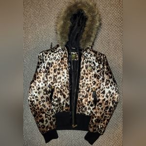 Womens South Pole jacket xl Cheetah print